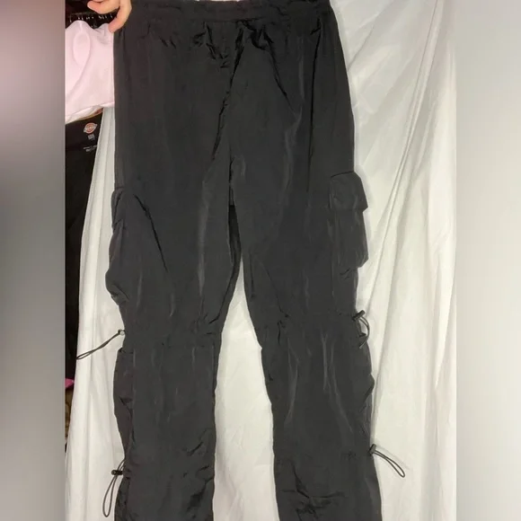 Like New The Chloe Nylon parachute pants by Garage size small in black, sold out - Picture 7 of 13